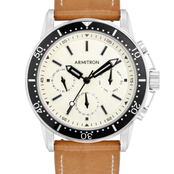 Armitron Silver and Brown Chronograph Watch
